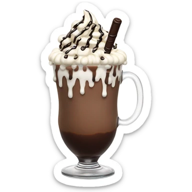 chocolate bobble tea milkshake sticker