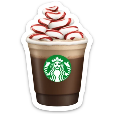 peppermint mocha drink  sticker