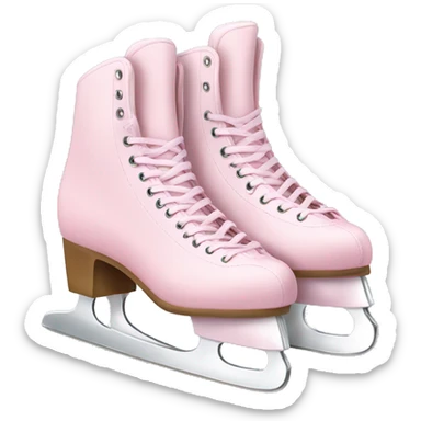pastel pink ice skates sticker
