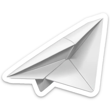 paper airplane sticker
