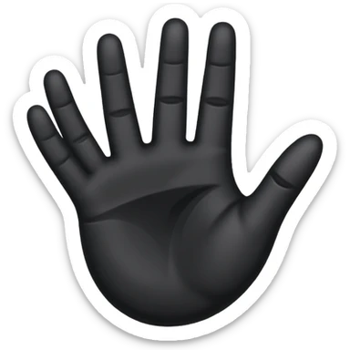Black hand emoji rock hand symbol  sticker