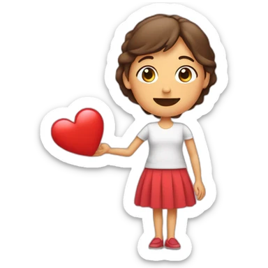 Maman avec cœur dans les main sticker