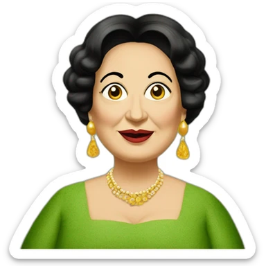 montserrat caballé con dos guacamayos sticker