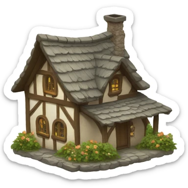 Fantasy cottage  sticker