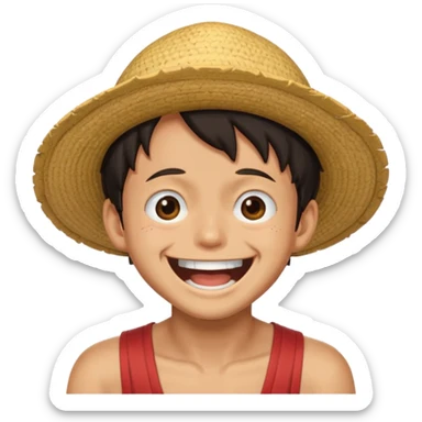 Luffy original con sonido riendose sticker