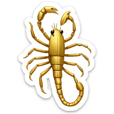 an scorpion made of gold sticker