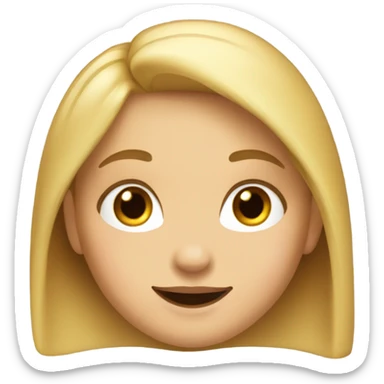 A blonde girl that sort of looks like a chipmunk sticker