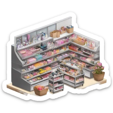 Make up market  sticker