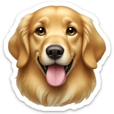 A a golden retriever dog sticker