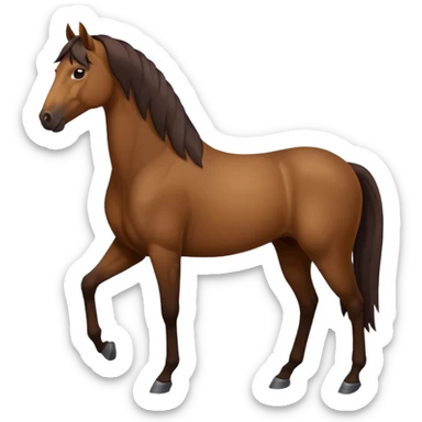reading brown horse sticker
