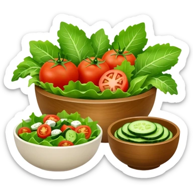 olive branch next to a bowl of salad sticker