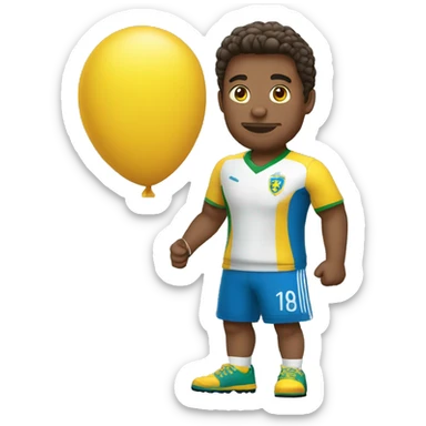 Un brésilien qui joue au ballon  sticker