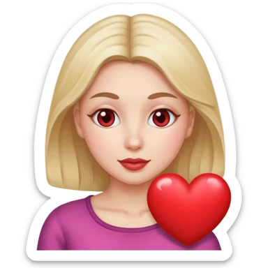 cara con ojos corazón sticker