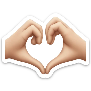 Heart make by hands sticker