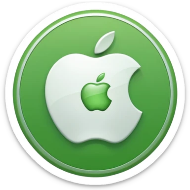 pure white plus sign centered on a solid green circle, apple emoji style sticker