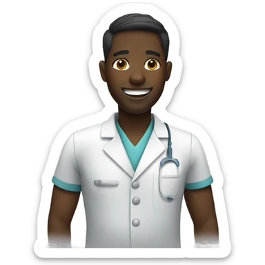 Dentist appointment  black patient  sticker