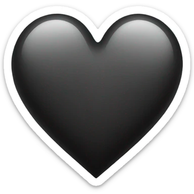 Black heart  sticker