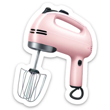 light pink electric hand mixer sticker