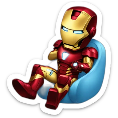 Iron man pooing sticker