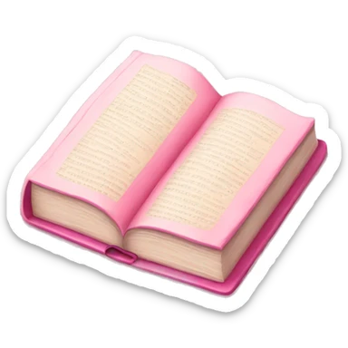 Pink book sticker
