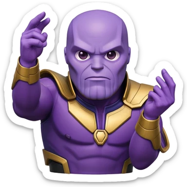 Thanos snapping fingers while playing Squid Game sticker