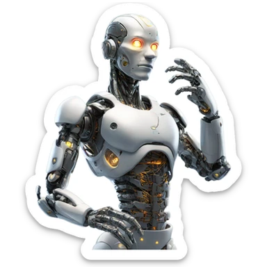 Cyborg surrender sticker