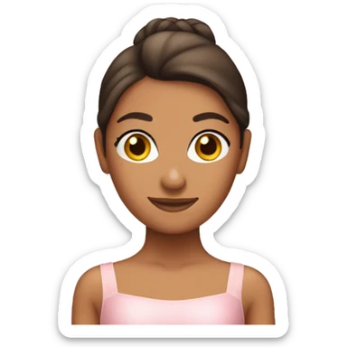 A brunette tanned ballerina sticker