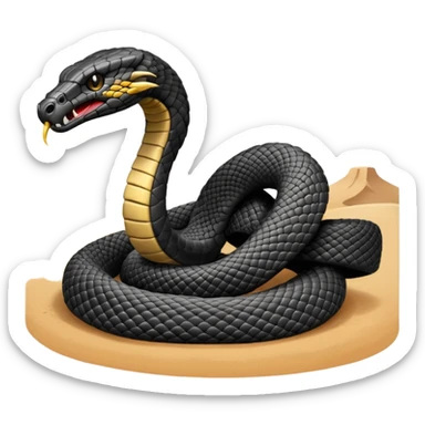 Original cobra black colour  emoji sticker
