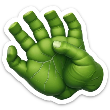 hulk smash green hand sticker