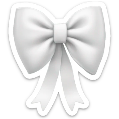 White bow  sticker