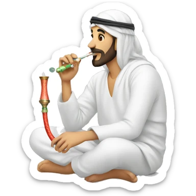 arab smoking hookah sticker