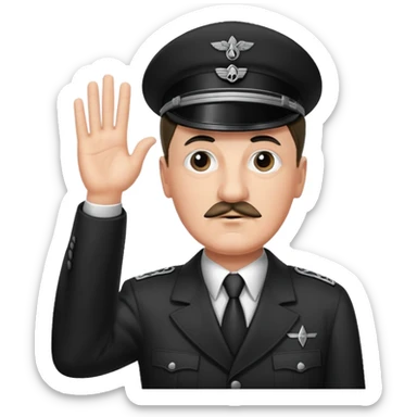Hitler raising one hand straight up like a salute sticker
