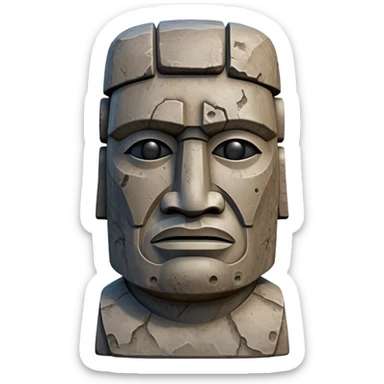 Moai statue with the face of Han Solo sticker
