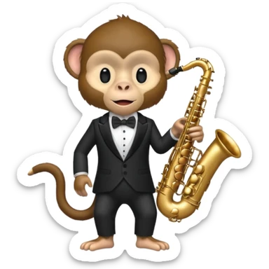 monkey Musician sticker