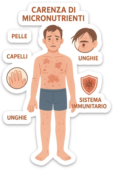corpo umano in carenza di micronutrienti in italiano sticker