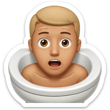 Random guys head sticking out of a toilet sticker