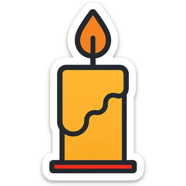 A simple candle sticker
