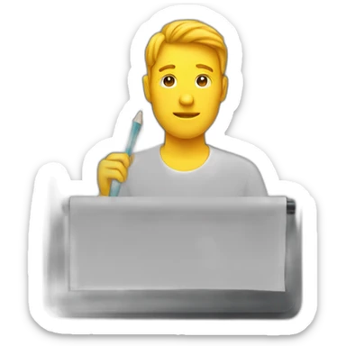 Man writing on a marker board sticker