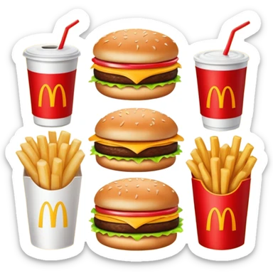 Create a mc donalds menu sticker
