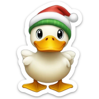 Christmas duck sticker