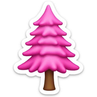 pink christmas tree  sticker