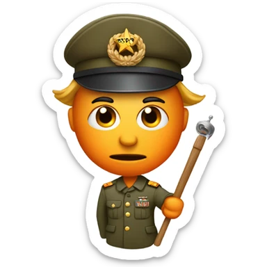 a orange as a dictator  sticker