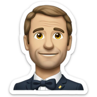 Macron embrasse un homme sticker