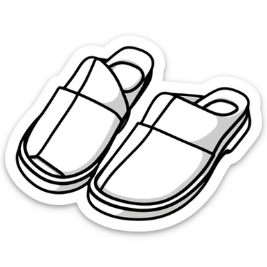 comfortable house slippers sticker