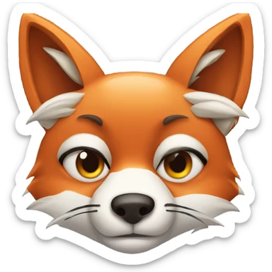 fox doing a frown sticker