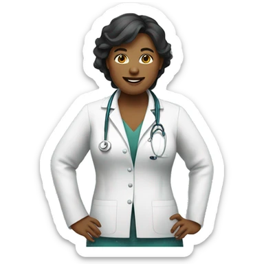 doctor-woman-happy fat avatar sticker