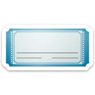 blank concert ticket sticker
