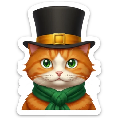 Ginger cat as Scrooge  sticker
