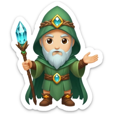 druid character sudden idea crystal flash sticker