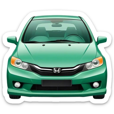 Scratched up Nordic green Honda sticker